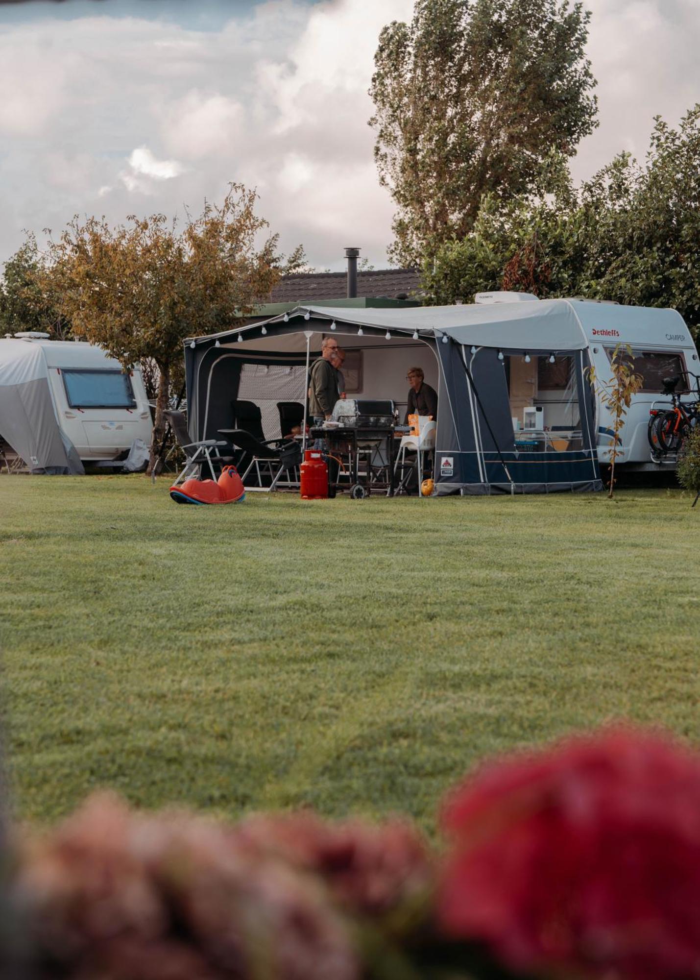 Camping De Tulpenweide Lege Kampeerplaats, Lege Plaats Op Het Gras Zonder Bed Breezand Zewnętrze zdjęcie